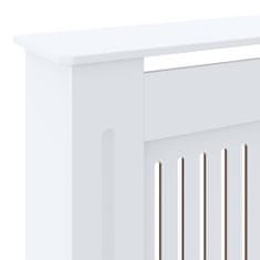 Greatstore Pokrov za radiator MDF bel 205 cm