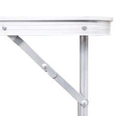 Vidaxl Zložljiva aluminijasta miza za kamp. z nastavljivo višino 120 x 60 cm