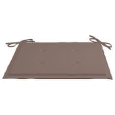 Vidaxl Blazine za vrtne stole 2 kosa taupe 40x40x4 cm blago