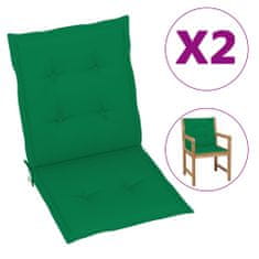 Vidaxl Blazine za vrtne stole 2 kosa zelene 100x50x4 cm