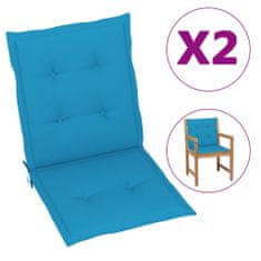 Vidaxl Blazine za vrtne stole 2 kosa modre 100x50x4 cm