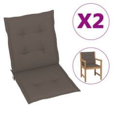 Vidaxl Blazine za vrtne stole 2 kosa taupe 100x50x4 cm