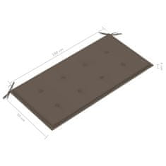 Vidaxl Blazina za vrtno klop taupe 100x50x4 cm