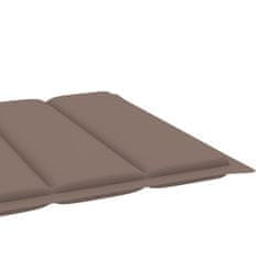 Vidaxl Blazina za ležalnik taupe 200x50x4 cm blago