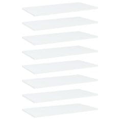 Vidaxl Dodatne police za omaro 8 kosov bele 60x30x1,5 cm iverna plošča