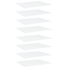 Vidaxl Dodatne police za omaro 8 kosov bele 60x50x1,5 cm iverna plošča