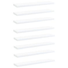 Vidaxl Dodatne police za omaro 8 kosov bele 40x10x1,5 cm iverna plošča