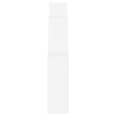 Vidaxl Stenska polica kockasta bela 80x15x78,5 cm iverna plošča