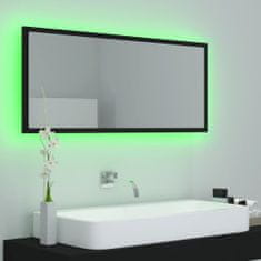 Vidaxl LED kopalniško ogledalo črno 100x8,5x37 cm iverna plošča