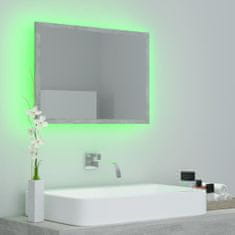 Vidaxl LED kopalniško ogledalo betonsko sivo 60x8,5x37 cm iverna pl.