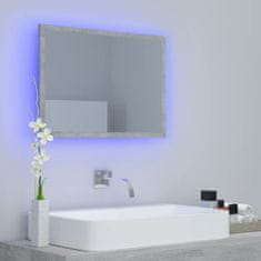 Vidaxl LED kopalniško ogledalo betonsko sivo 60x8,5x37 cm iverna pl.