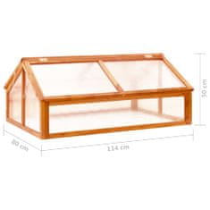 Vidaxl Rastlinjak oranžen 114x80x50 cm les jelke