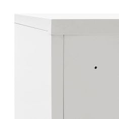 Vidaxl Pisarniška omara z drsnimi vrati kovinska 90x40x90 cm siva