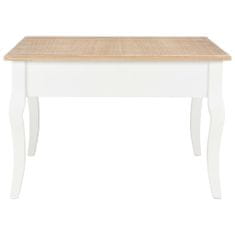 Vidaxl Klubska mizica iz lesa 80x80x50 cm bela