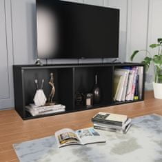 Vidaxl Knjižna / TV omara črna 36x30x114 cm iverna plošča