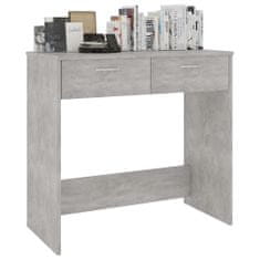 Vidaxl Pisalna miza betonsko siva 80x40x75 cm iverna plošča