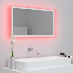 Vidaxl LED kopalniško ogledalo belo 80x8,5x37 cm iverna plošča