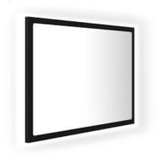 Vidaxl LED kopalniško ogledalo črno 60x8,5x37 cm iverna plošča