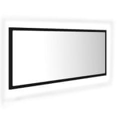 Vidaxl LED kopalniško ogledalo črno 100x8,5x37 cm iverna plošča