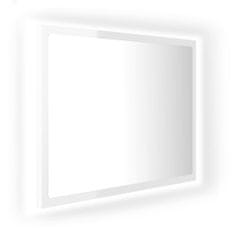 Vidaxl LED kopalniško ogledalo visok sijaj belo 60x8,5x37 cm