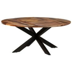 Vidaxl Jedilna miza okrogla 175x75 cm akacijev les s palisandrom