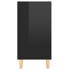 Vidaxl Komoda visok sijaj črna 103,5x35x70 cm iverna plošča