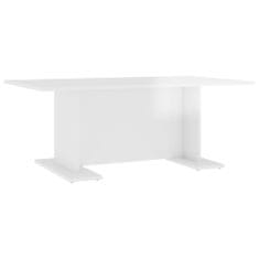Vidaxl Klubska mizica visok sijaj bela 103,5x60x40 cm iverna plošča