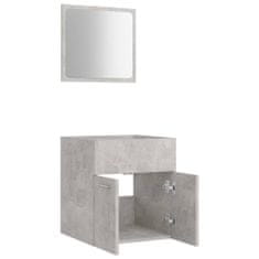 Vidaxl 2-delni komplet kopalniškega pohištva betonsko siva iverna pl.