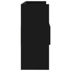 Vidaxl Komoda črna 105x30x70 cm iverna plošča