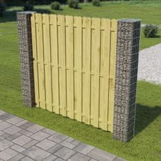 Vidaxl Gabion stebriček 2 kosa pocinkano jeklo 20x20x190 cm