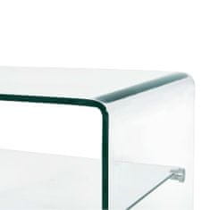 Vidaxl Klubska mizica prozorna 50x45x33 cm kaljeno steklo