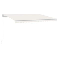 Vidaxl Ročno zložljiva tenda z LED lučmi 400x350 cm krem