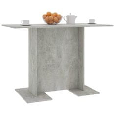 Vidaxl Jedilna miza betonsko siva 110x60x75 cm inženirski les