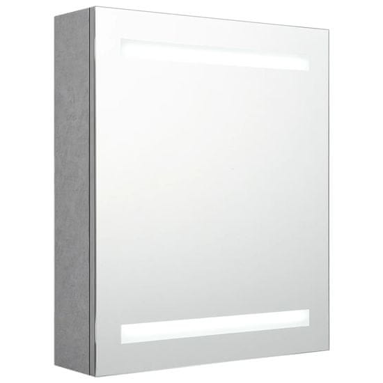 Vidaxl LED kopalniška omarica z ogledalom 50x14x60 cm