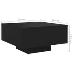 Vidaxl Klubska mizica črna 60x60x31,5 cm iverna plošča