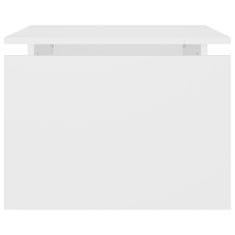 Vidaxl Klubska mizica bela 68x50x38 cm iverna plošča