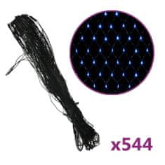 Greatstore Novoletna svetlobna mreža modra 4x4 m 544 LED lučk