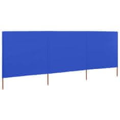 Vidaxl vidaLX 3-panelni vetrobran tkanina 400x160 cm sinje moder