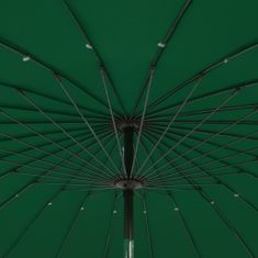 Vidaxl Zunanji senčnik z aluminijastim drogom 270 cm zelen