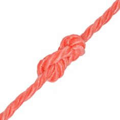 Vidaxl Zvita vrv polipropilen 10 mm 100 m oranžna