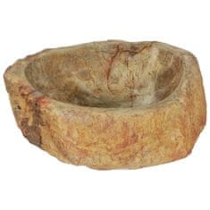 Vidaxl Umivalnik 45x35x15 cm fosilni kamen krem