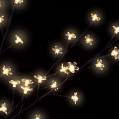 Greatstore Božično drevesce 2000 LED lučk beli češnjevi cvetovi 500 cm