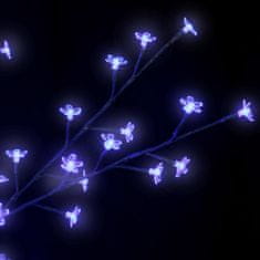 Greatstore Božično drevesce 1200 LED lučk modri češnjevi cvetovi 400 cm