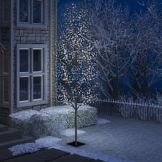 Greatstore Božično drevesce s 1200 LED lučkami češnjevi cvetovi 400 cm