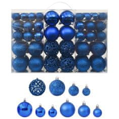 shumee Komplet novoletnih bučk 100 kosov modre barve