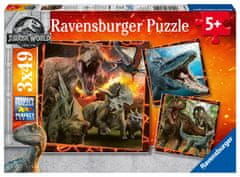 Ravensburger Jurski svet: Padlo kraljestvo sestavljanka, 3 x 49 delov