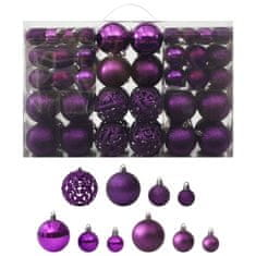 shumee Komplet novoletnih bučk 100 kosov vijolične barve