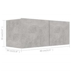 Vidaxl Komplet TV omaric 2-delni betonsko siva iverna plošča