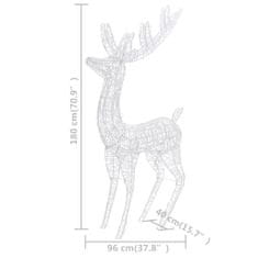 shumee XXL božični jelen iz akrila 250 LED lučk 180 cm hladno bel