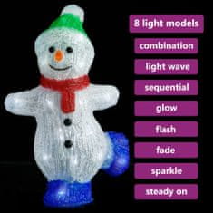 shumee LED božični akrilni snežak notranji in zunanji 30 cm